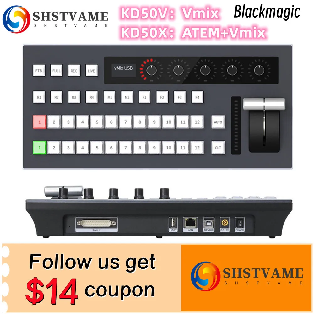 ATEM Vmix Switcher Panel Video Camera Console Controleer for Live Streaming Stage Event Church Conference Youtube Broadcast