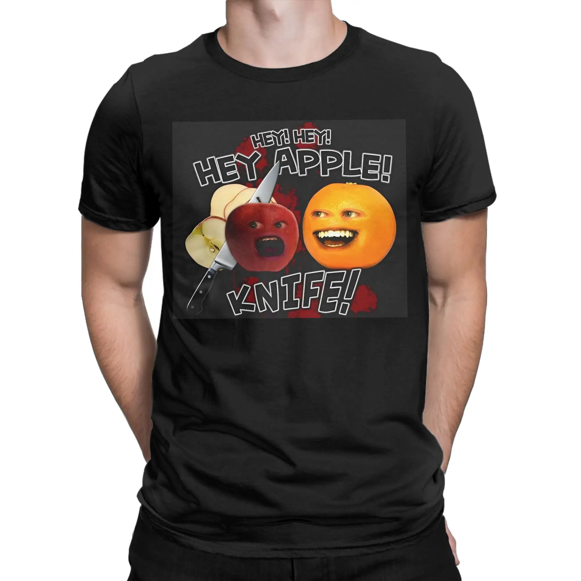 Funny Annoying Orange Graphic Pure Cotton Men's Casual Street Style T-Shirt