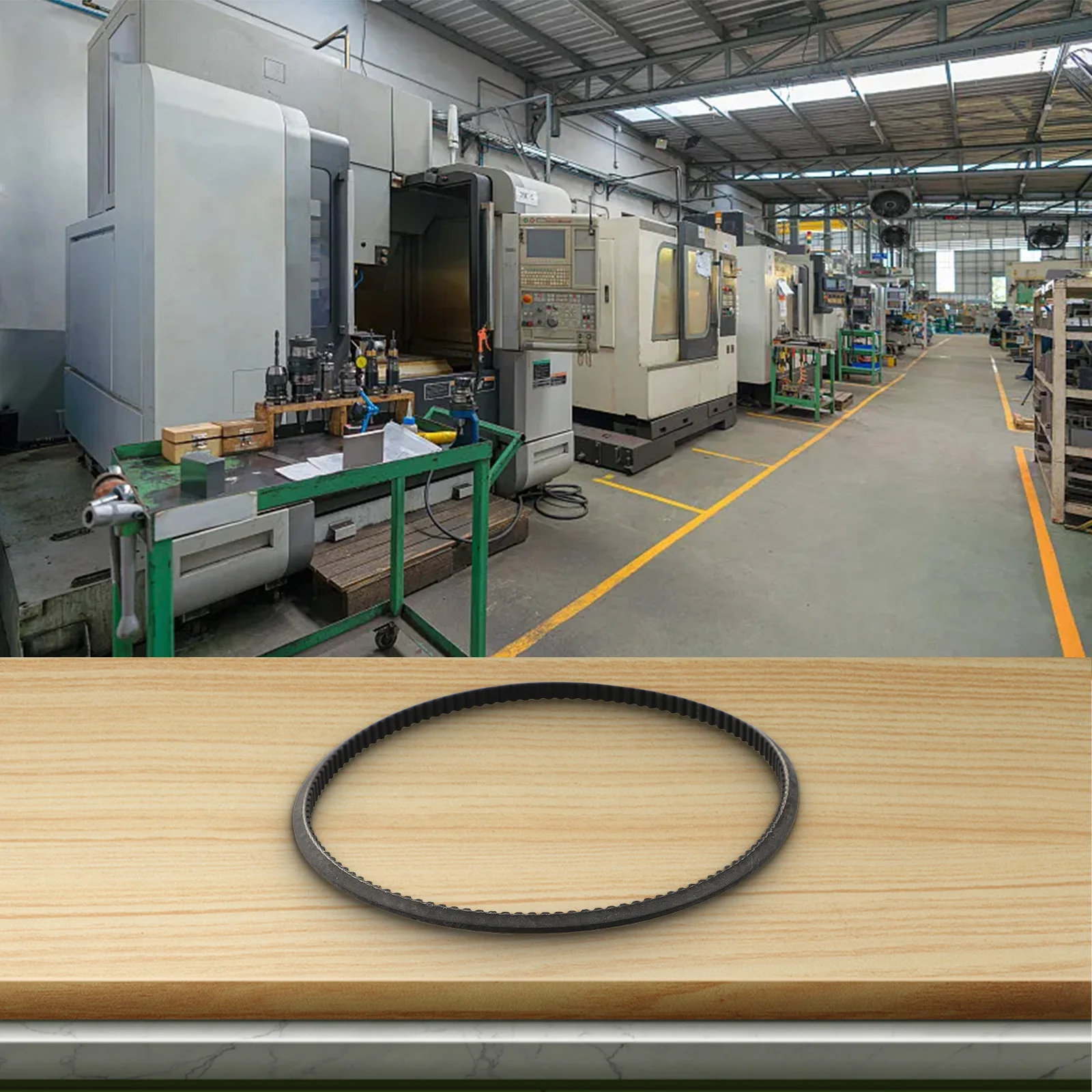 Polyurethane Wide Angle 5M315 Lathe Motor Belt Engineered for Stability and Vibration Control During Operation
