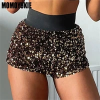 2024 Summer Fashion New Versatile Y2K Sparkly Sequin Short Pants Sexy Trend Spicy Girl High Waist Slim Fit Fashion Women Short