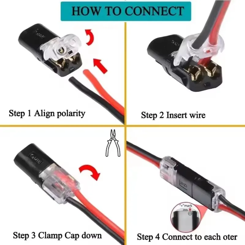 Waterproof 2-Pin Plug Automotive Electrical Connector with Strip Terminal Connection