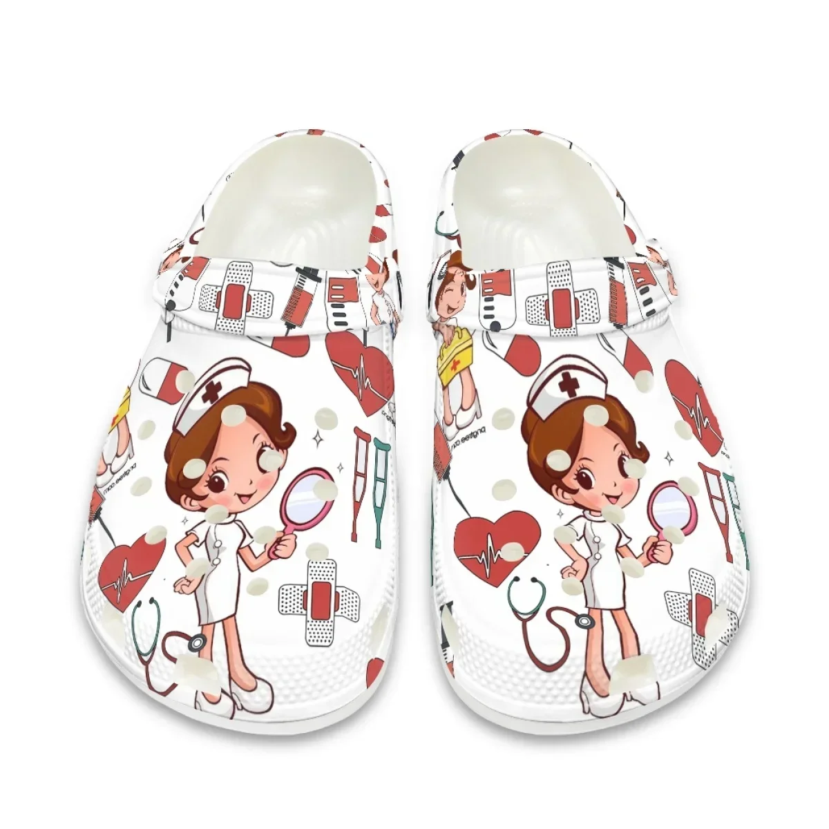 Kawaii Nurse Printing Hospital Medical Slippers Female Doctor Non-slip Light Medical Shoes Breathable Beach Sandals Couples