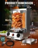 Shawarma Grill Machine, Gas Vertical Rotisserie with 2 Burners for Home, Countertop Rotating Doner Kebab Oven Broiler Gyro Maker 6