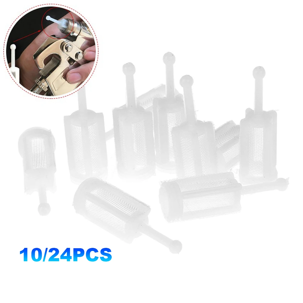 10/24Pcs Gravity Spray Gun Filters Fine Mesh Gravity Type Feed Spray Gun Filters Disposable HVLP Filter Nylon for More