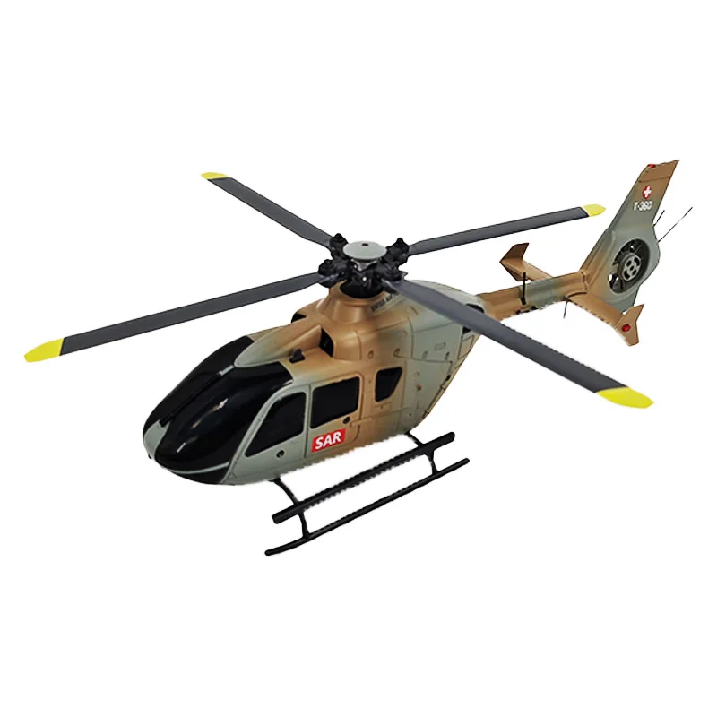 Coolbank 1/36 Scale EC135 6CH RC Helicopter W/ 6-Axis Gyro 3D/6G RC Flying Aircraft Model One Key Take Off/Landing Aircraft Boys 5