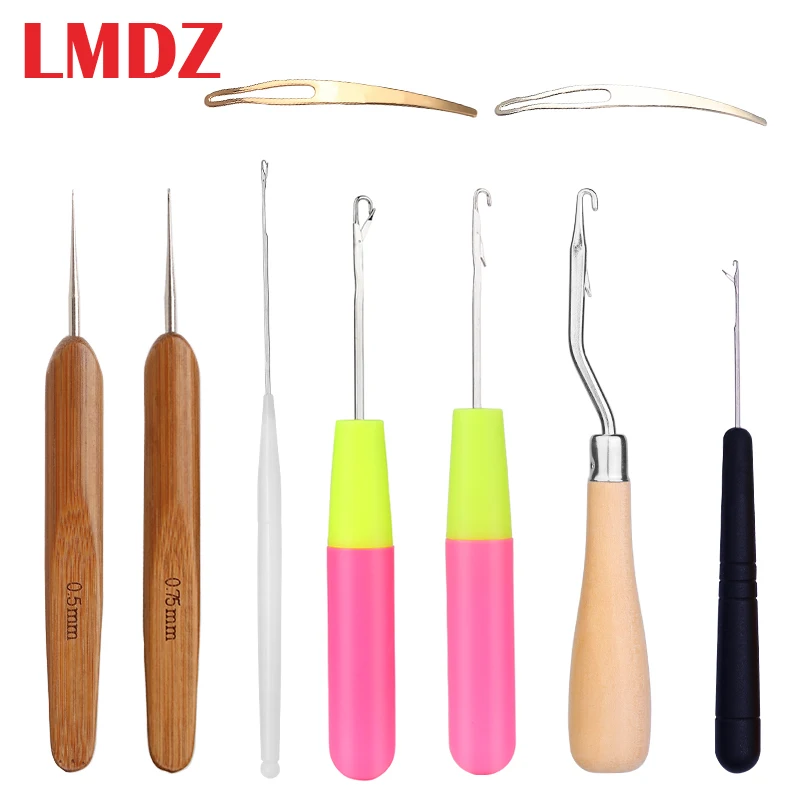 

LMDZ Crochet Hook Wig Crochet Needles Set Dreadlock Hair Weave Needle Carpets Making Repair Tool Hooks Needle Braid Craft