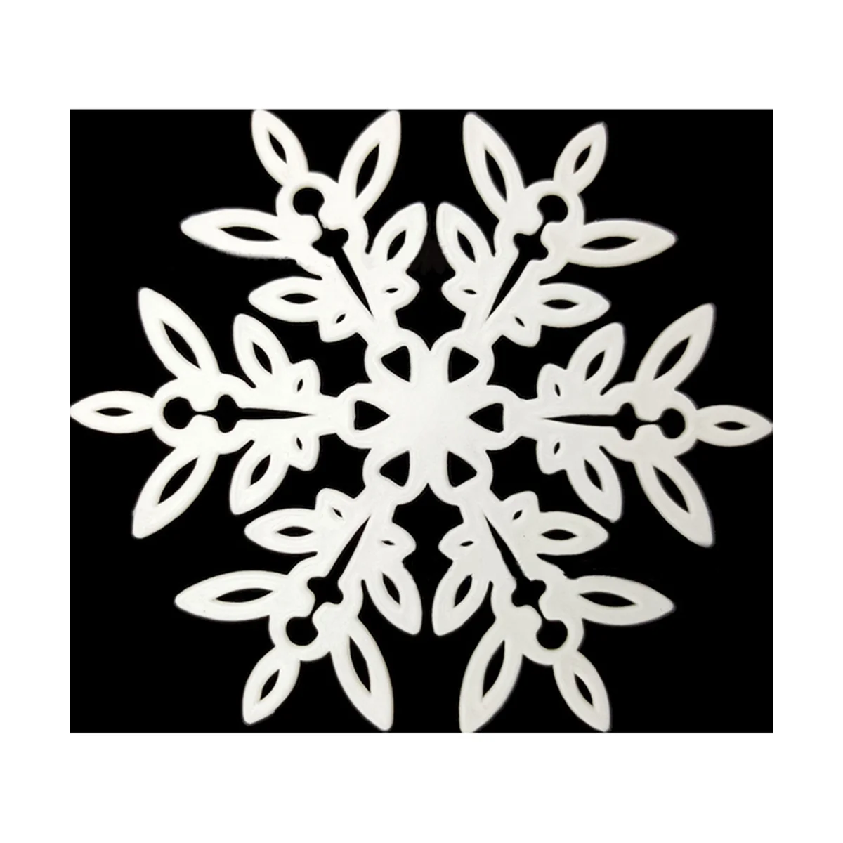 

Пластиковые белые украшения в виде снежинок, 50 шт., Рождественские Зимние украшения, Рождественский подвесной кулон для зимней рождественской елки