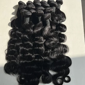 16A Body Wave Human Hair Bundles 100% Brazilian Raw Human Hair 1/3/4 Bundles for Women 16A Thick Bundles human hair For Women 1