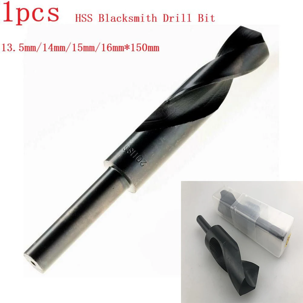 

CNC Metalworking HSS Blacksmith Drill Bit Shank Drill High Speed Steel 4241 Metric Size 1/2 Straight Shank 13.5mm - 16mm 1PCS