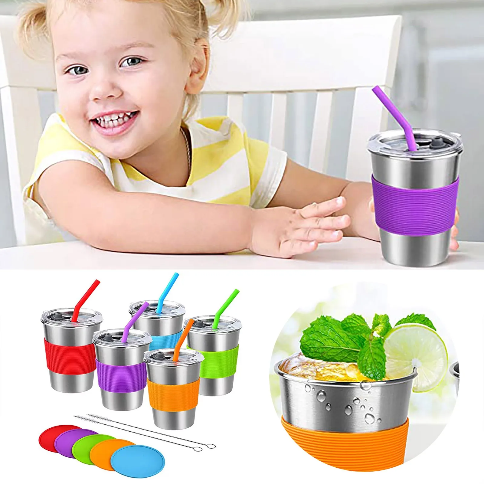 12oz Stainless Steel Tumbler Vacation Kids Cup