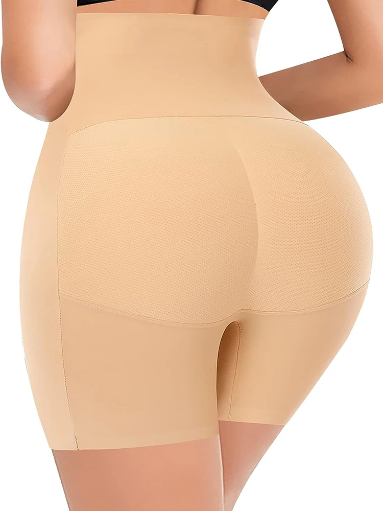 MISSMOLY High Waisted Butt Lifter Padded Shapewear Shorts Slimming Body Shaper Seamless Booty Pads Hip Enhancer Control Panties