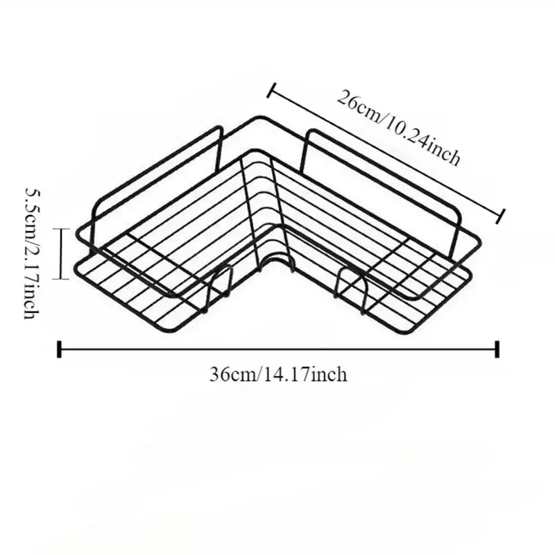 1PCS Non Perforated Bathroom, Bathroom, Triangle Shelf, Wall Mounted Toilet, Bathroom, Washbasin, Storage of Wall Supplies 6