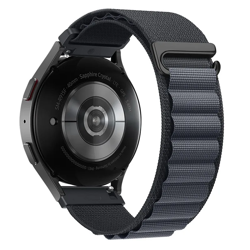 Alpine Nylon Loop Watch Strap, 20mm/22mm, Universal Design