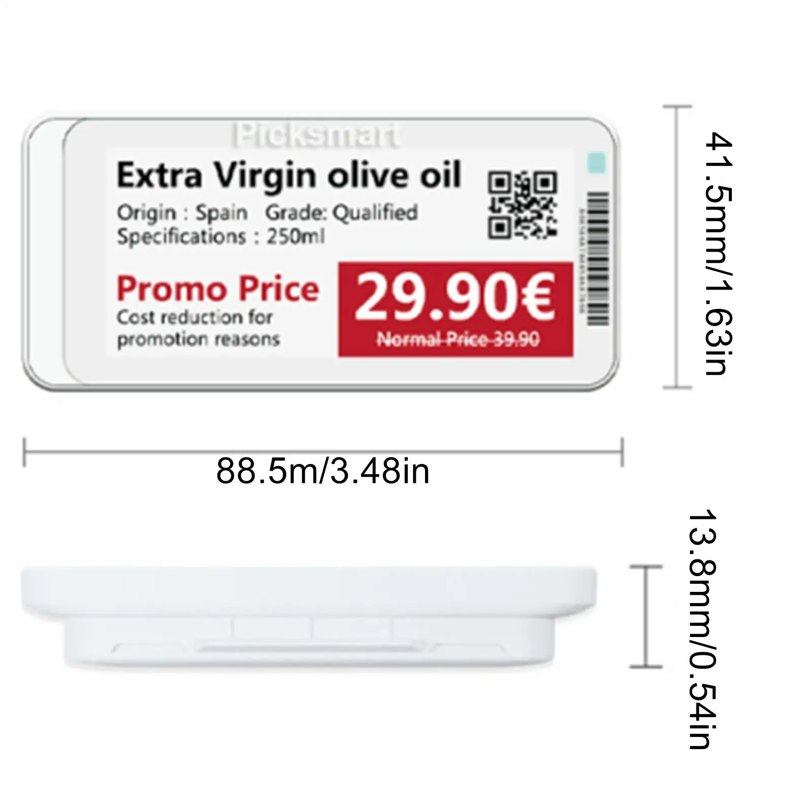 Wireless E Ink Tag Wireless Magnetic Electric Smart Control Signages Digital Business Signages For Offices Restaurant Indoor