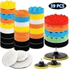 Car Polishing Sponge Pads Kit Foam Pad Buffer Kit Polishing Machine Wax Pads for Auto Motorcycle Motor Vehicle Remove Scratches 1