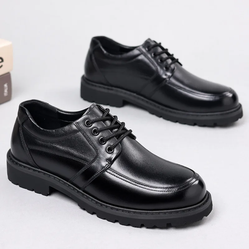 New Genuine Leather Men Casual Shoes Lace Up Man Trendy Sneakers Comfy All-match  Breathable Tenis Sport Shoes Skateboard Shoes 5