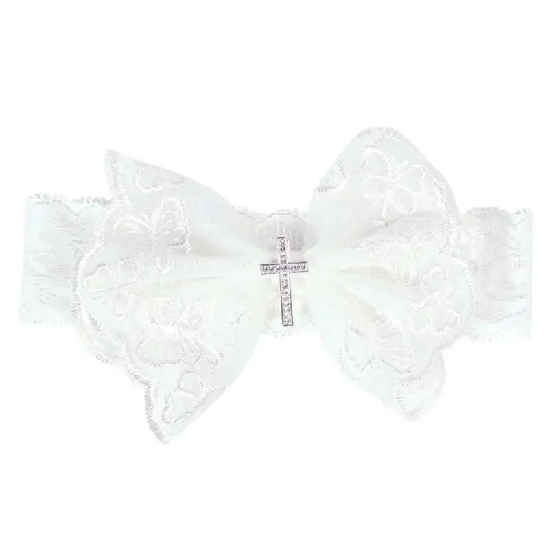 

Ленты для волос с большим бантом, кружевная повязка на голову с бантом, эластичные повязки на голову, аксессуары для детских