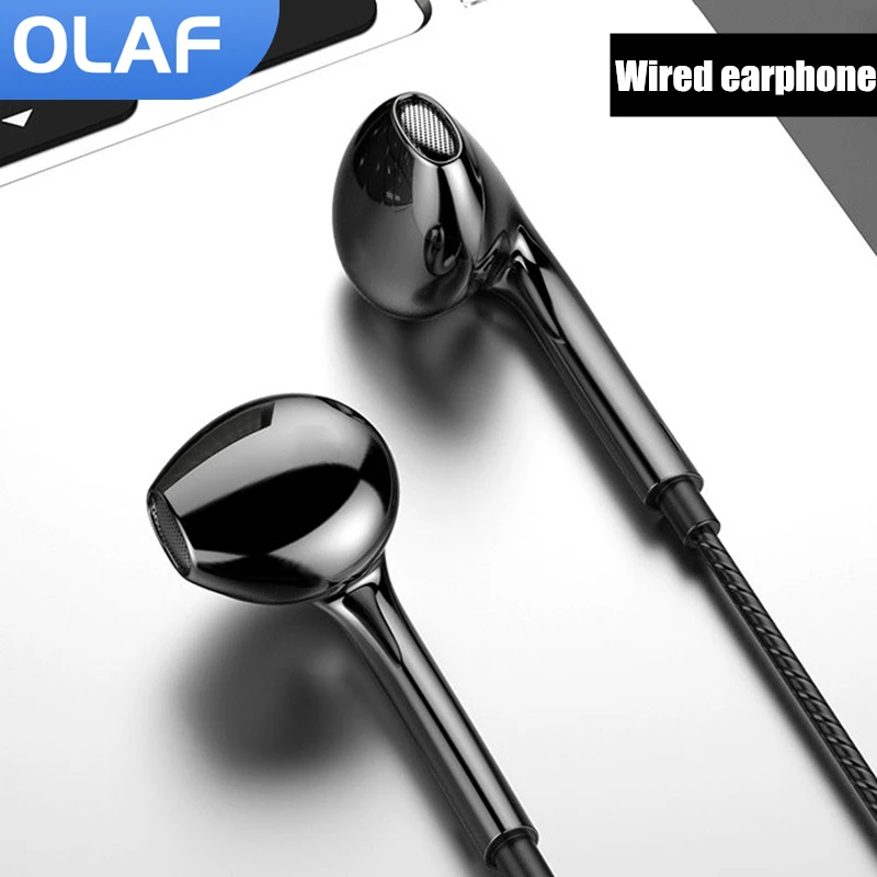 Olaf Universal 3.5mm Headphones in ear Sport Music Earbud Mic Handfree Wired Headset Earphones For phone Xiaomi Huawei Samsung