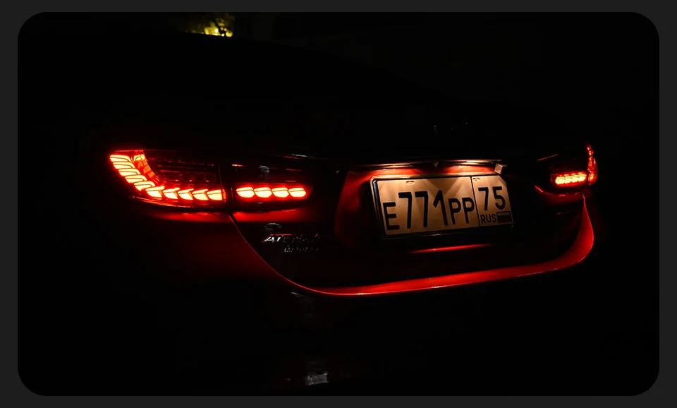 AKD Tail Lamp for Mazda 6 Atenza LED TailLight 2013-2018 Mazda6 Rear Fog Brake Turn Signal Automotive Accessories