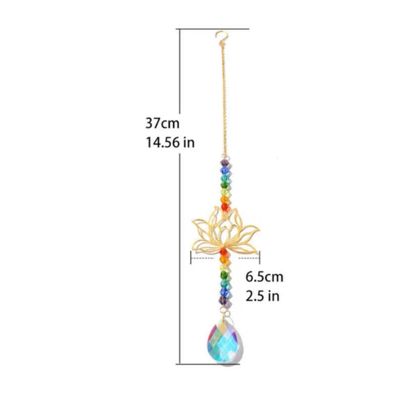 Décorations De Jardin Lotus Sun Catcher Cristaux Arc En Ciel Suspendu  Suncatcher Chakra Lumière Vitrail Prisme Fenêtre Décoration Extérieure  230818 Du 8,19 €