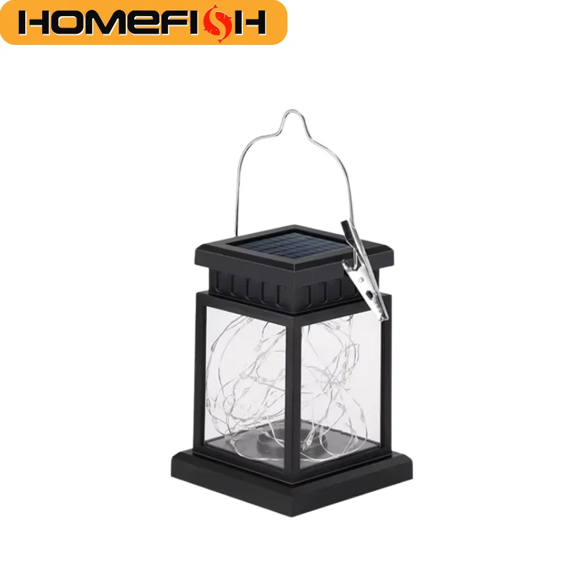 홈피쉬 태양광 LED 야외 바닥 랜턴 포커스 패널 캔들 라이트 정원 발코니 테라스 새 장식용