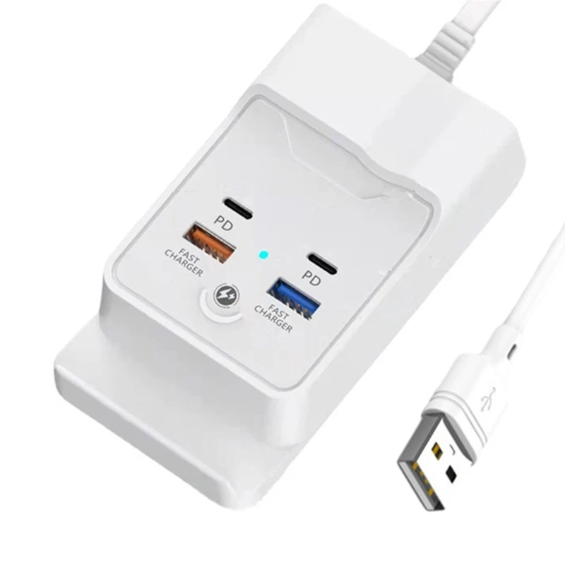 멀티 포트 USB 허브 분배기 USB 남성 USB 및 유형 여성 전원 어댑터