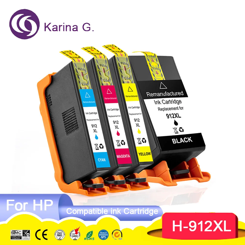 

912XL 917XL 912 917 XL Premium Remanufactured Color Inkjet Ink Cartridge for HP912 for HP OfficeJet 8025 8026 8028 8035 Printer