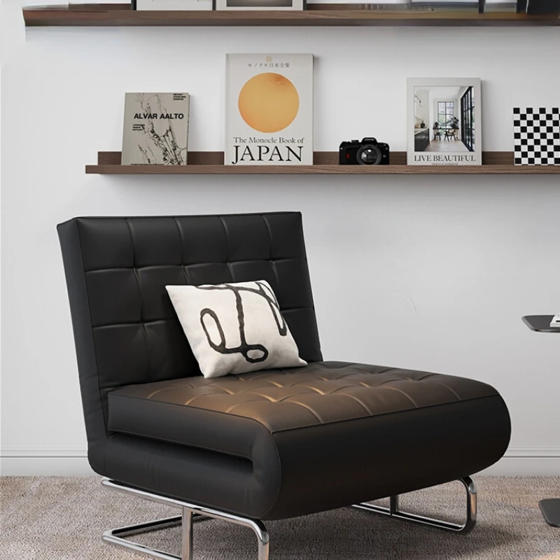 

Single folding leisure chair, sitting and sleeping sofa bed, black sofa chair