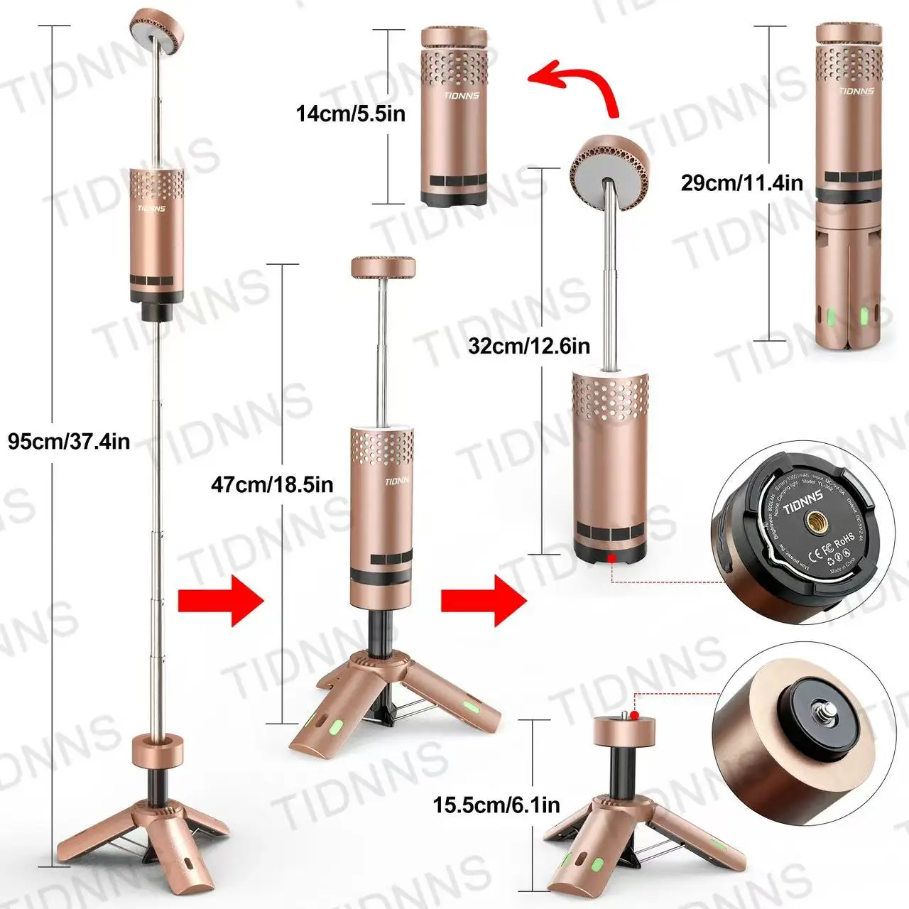 قابل للإزالة 10000mAh المغناطيسي التخييم ضوء USB ق...