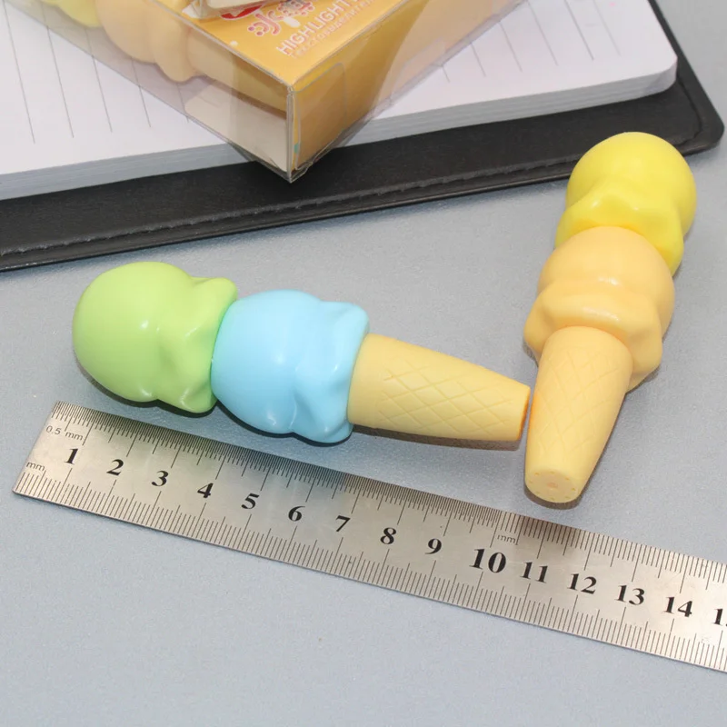 6 Farben/Set niedlich imontierte Eiscreme Bonbon Farbe Text marker – Detail 6