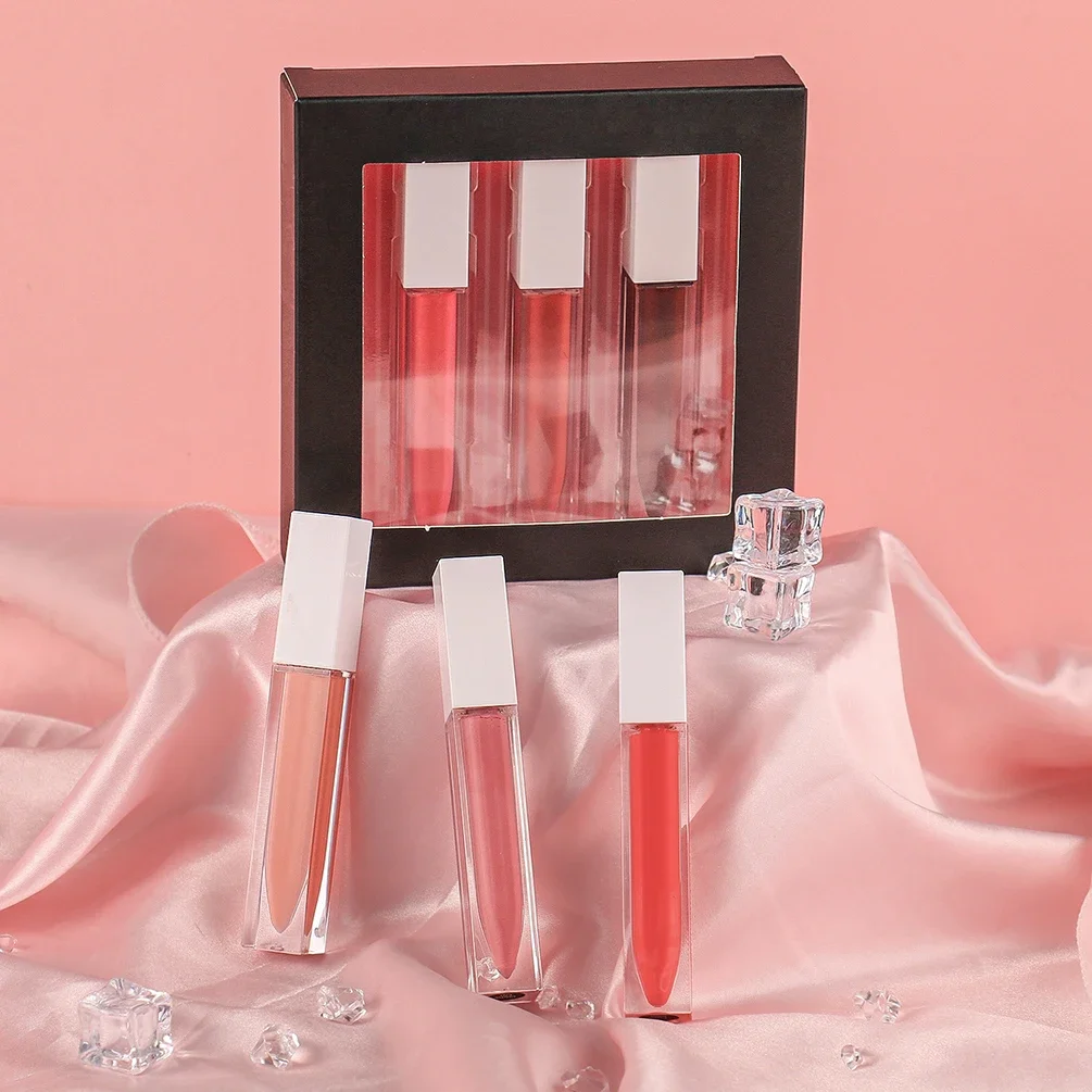 Kit de maquillage professionnel personnalisé, rouge à lèvres liquide végétalien, étiquette privée, sans cruauté, vente en gros
