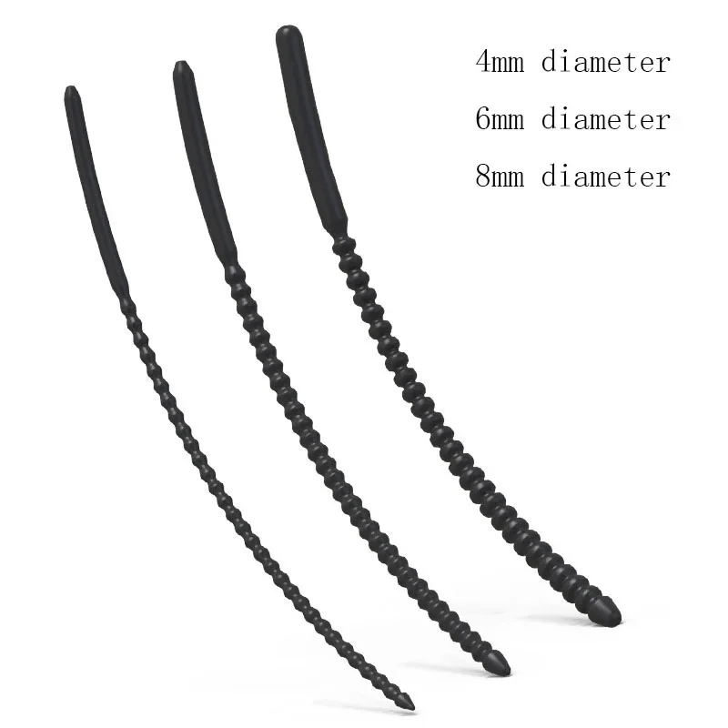 Horse Eye Stick Urethral Toy Stretch Silicone Sounding Penis Plug Stimulate Dilator Cock Sounding Expander Flexible Uretra Probe