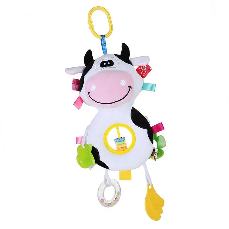 

Rattle Toys For Babies Plush Stroller Toy With Baby Rattles & Plush Rings Infant Teething Toys Colorful Carseat Toys With Baby