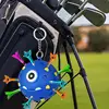Golf Tee Holder For Bag Portable Small Ball Tee Holder Colorful Golf Ball Tee Holder Novelty Keychain Accessory For 3 1/4 2 3/4 3