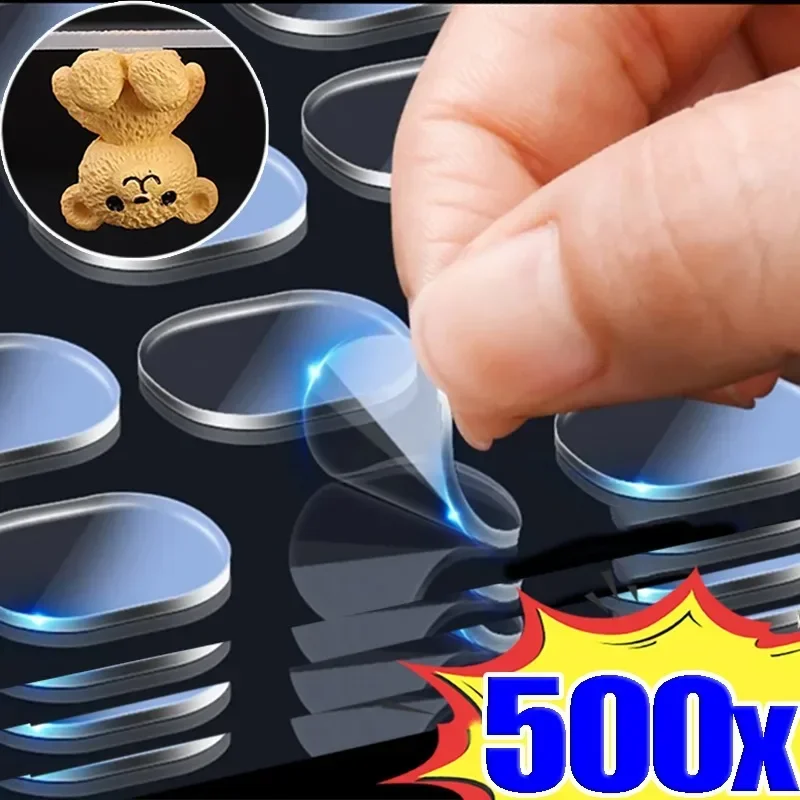 Strong Double-Sided Tape Blind Box Foot Pads Sticker Transparent Traceless Adhesive for Landscape Doll Craft 500/40PCS