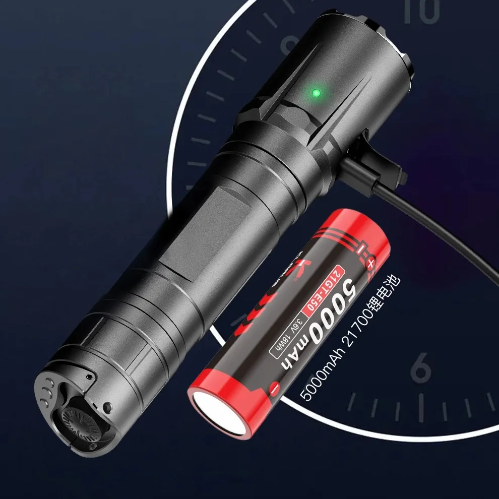 Rechargeable Tactical Flashlight with Remote Switch
