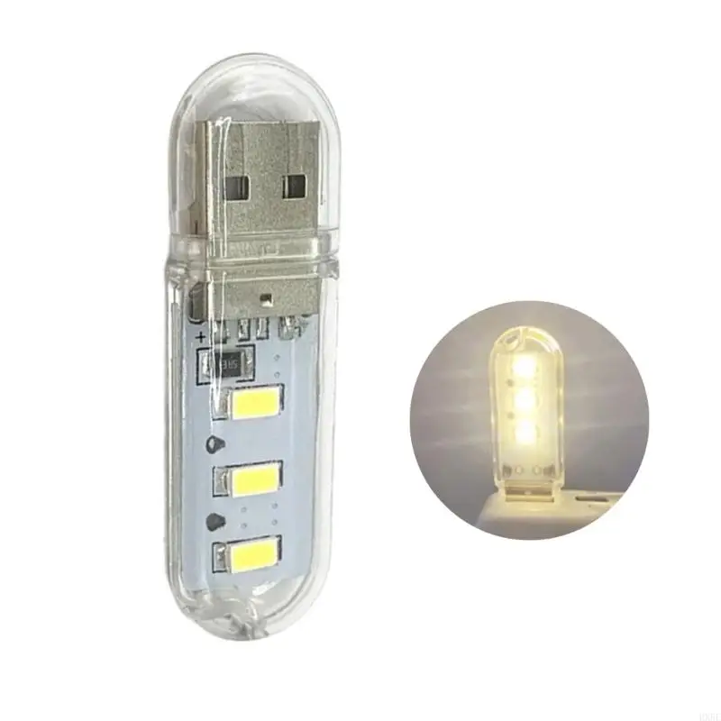침대 옆과 사무실 사용을 위한 경량 PVC USB 야간 조명 양면 6개 LED HX5E