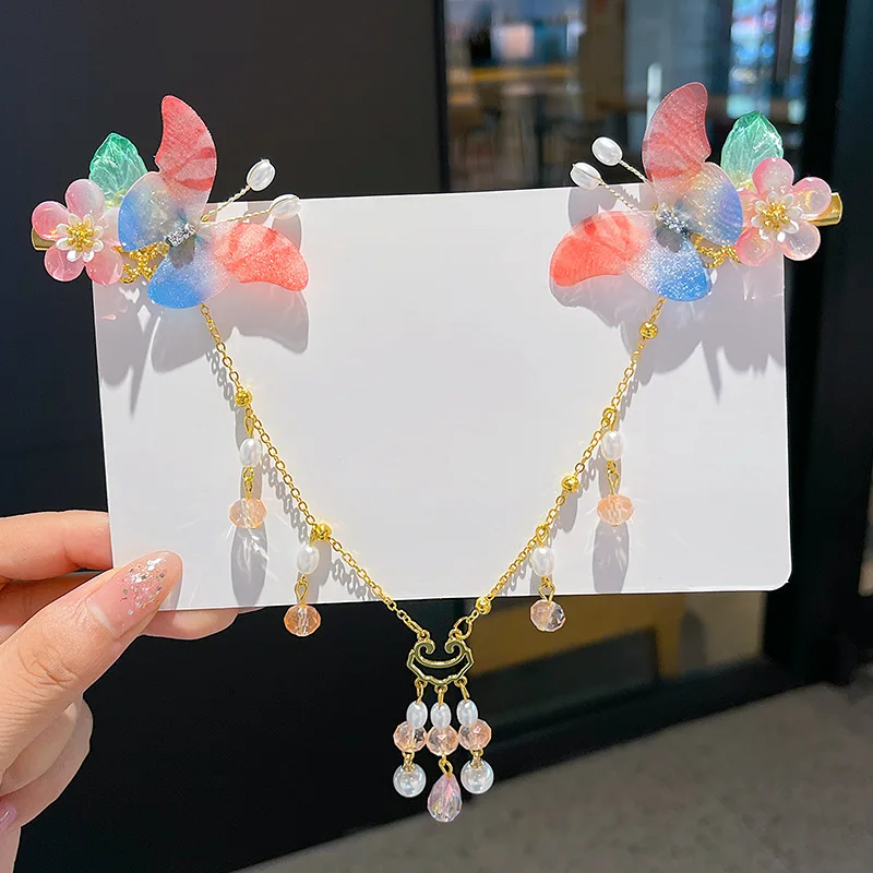Children's Ancient Hanfu Hair Accessories Girl Pan Hair Hair Clasp Guo-style Girl Hair Fringe Hairpin Hair Accessories 6