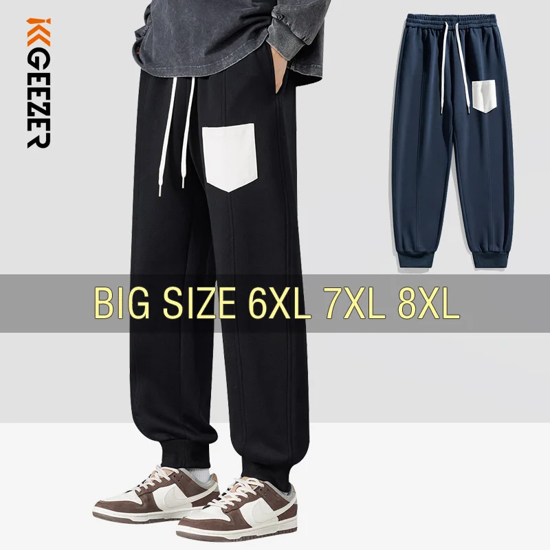 Hosen Männer Große Tasche Hosen Oversize 6XL 7XL 8XL Plus Größe Jogginghose Hip Hop Lose Jogger Hoodies Unisex Streetwear Frühling