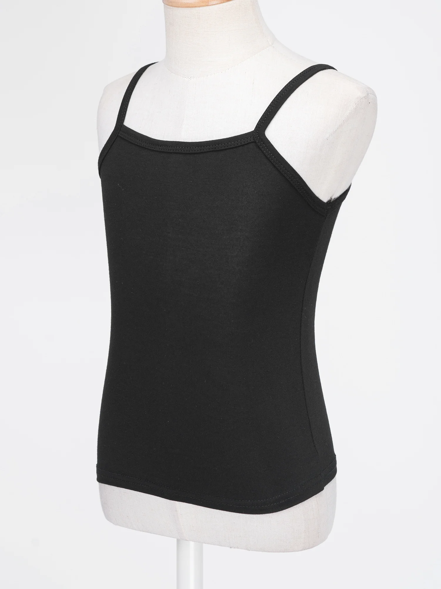Kids Girls Cotton Sport Top Running Vest Casual Breathable Yoga Training Tank Tops Spaghetti Straps Stretchy Cami To