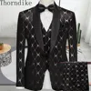 Thorndike 2022 Men's Suit Fashion Formal Business Slim Fit 3-Pieces Blazers  Men's Tuxedo Wedding Men Suits Groom Suit 1