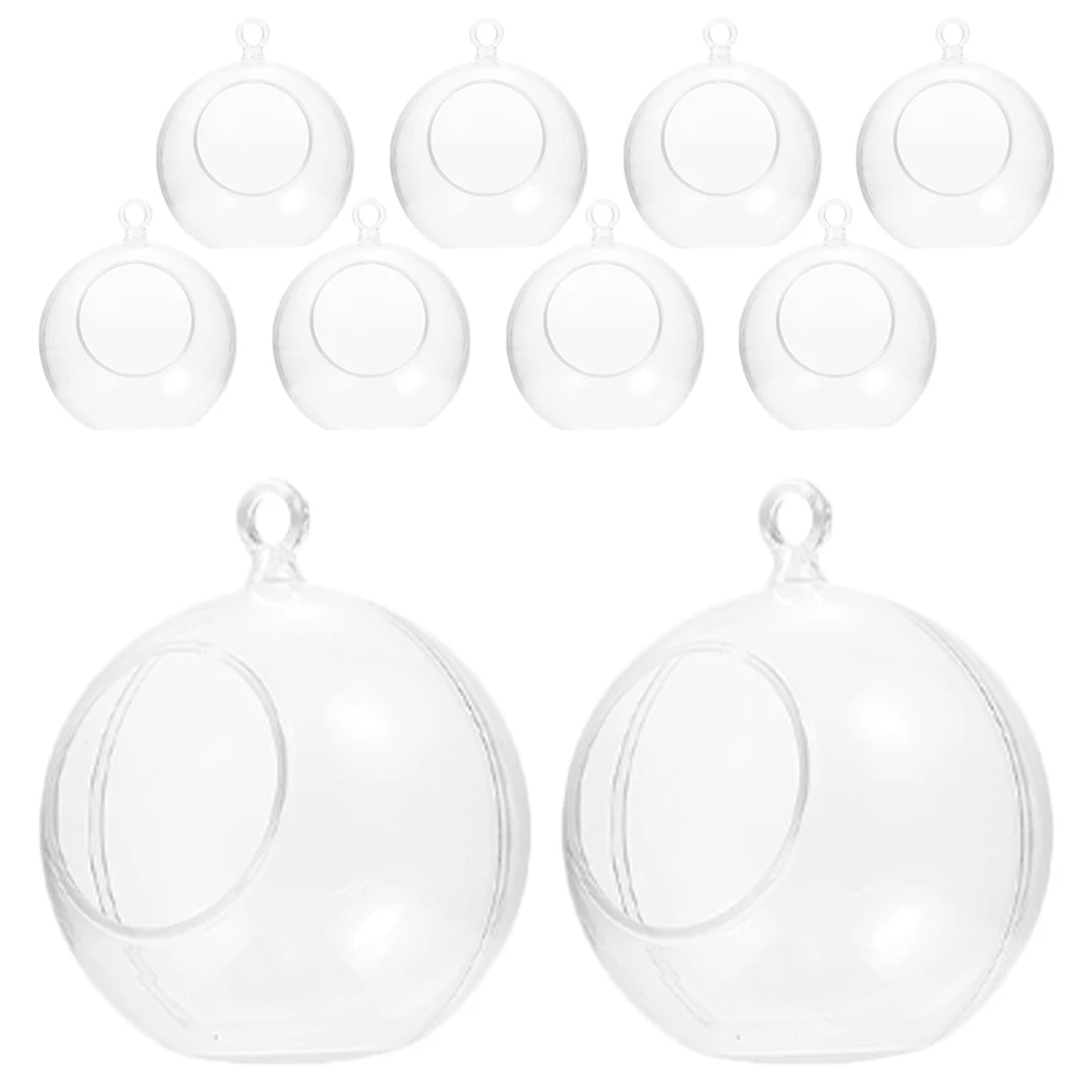 

10Pcs Christmas Transparent Ball Plastic Light Bulbs Bauble Xmas Tree Hanging Ornaments Decoration For Home Wedding