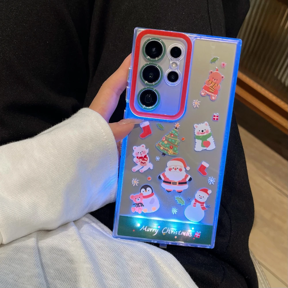 Festive Glow Luminous Call Light-Up Flash Phone Case with Color-Changing Cover