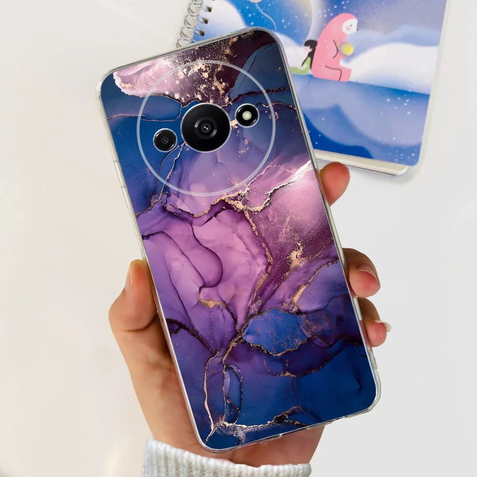 Elegant Printing Soft Silicone Clear TPU Slim Phone Case