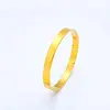 Wholesale Jewelry-- Embroidery Bangles and Bracelets 58mm For Women Wedding Jewelry Pure Gold Color 2