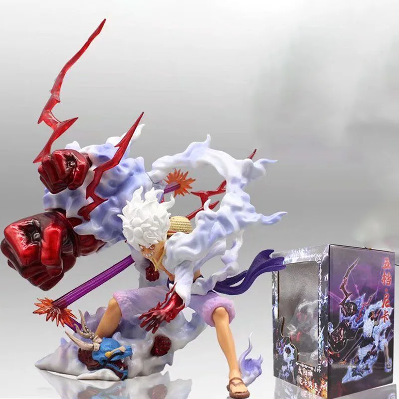 28cm One Piece Anime Action Figure Sun God Nika Gear 5 Luffy Gk Statue