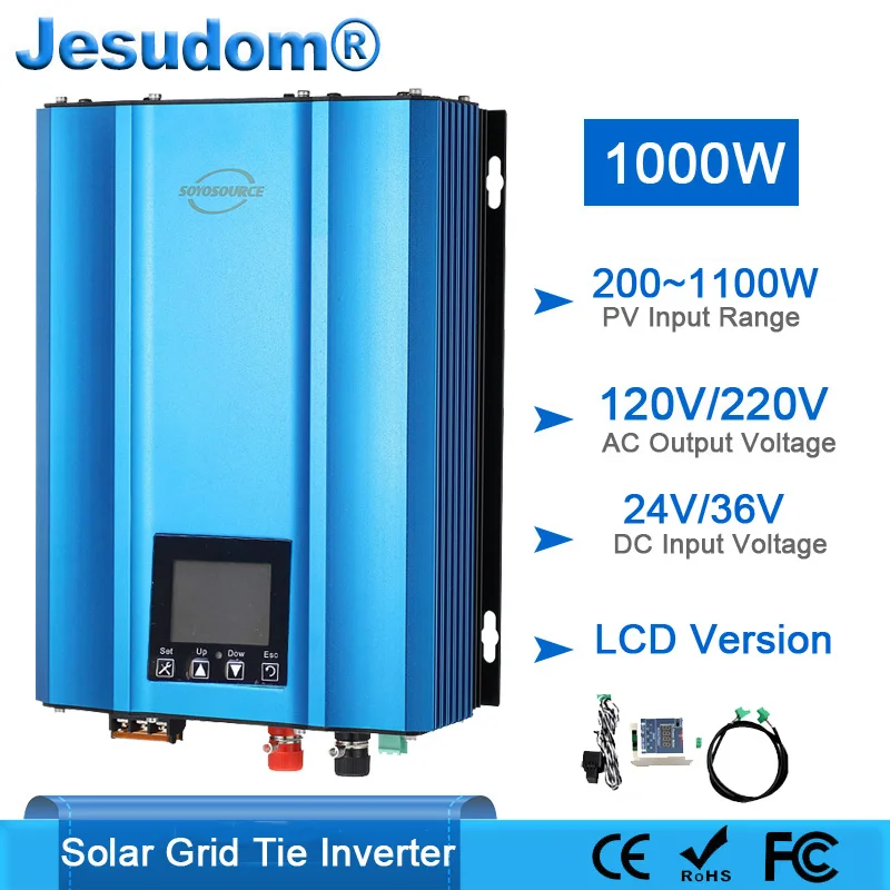 グリッドタイインバーター 1000W グリッド接続ソーラーインバーター,1000w,SUN1000GTIL2-LCD入力