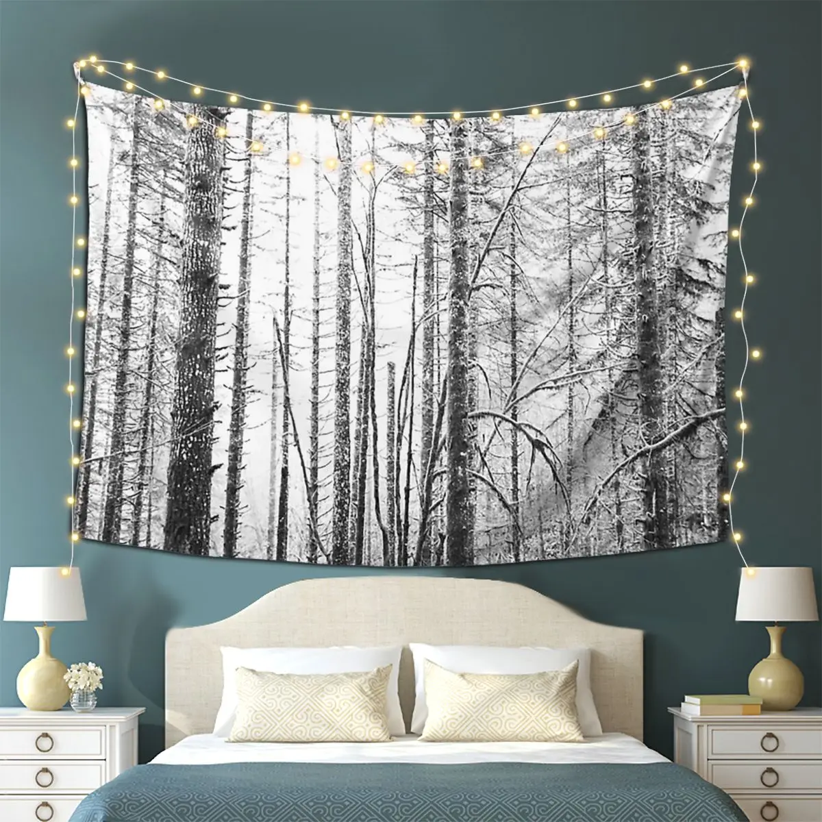 

Forest Trees - Winter Wood Tapestry Decoration Art Tapestries for Living Room Bedroom Decor Home Funny Wall Cloth Wall Hanging