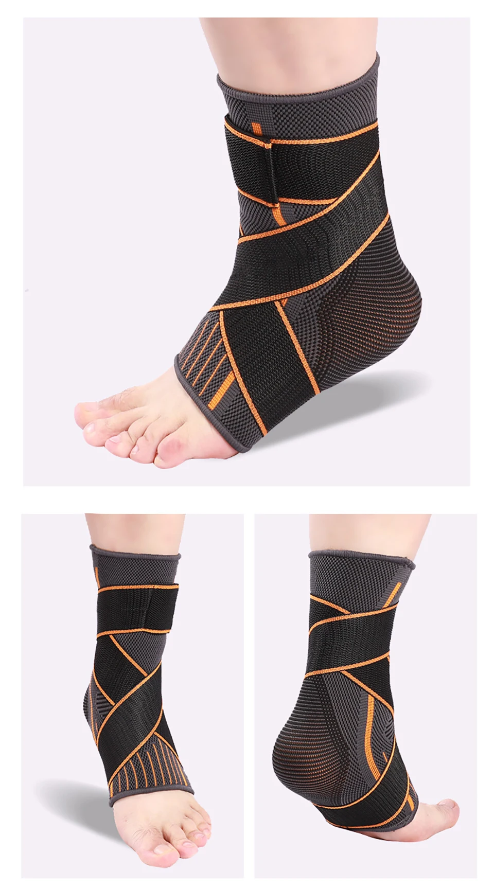 1Pcs Sport Ankle Support Protective Football Basketball Fitness Ankle Brace Compression Nylon Strap Belt Ankle Protector