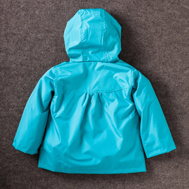 New Fashion Cute Kids Girls Cartoons Wind Rain Jacket Hooded Long Sleeve Windbreak Girl Waterproof Jacket Outwear Raincoat 2-6Y wool pea coat